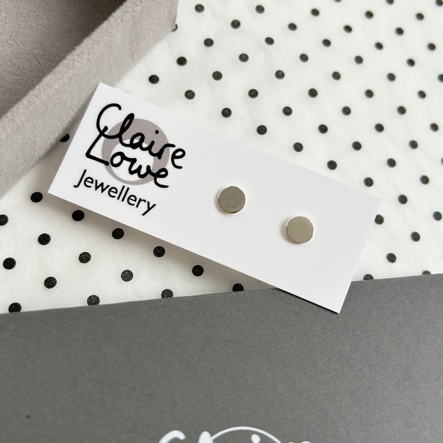 Silver Dot Studs